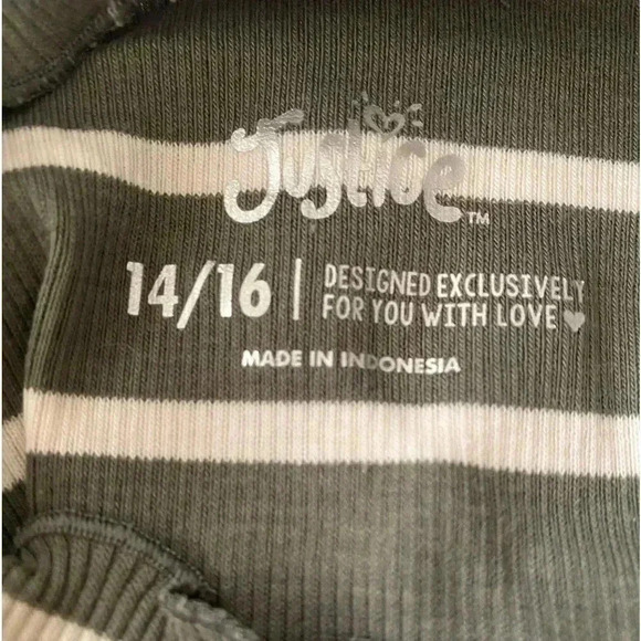 🆕Justice Striped Crop Top 14/16🆕 - Picture 7 of 8